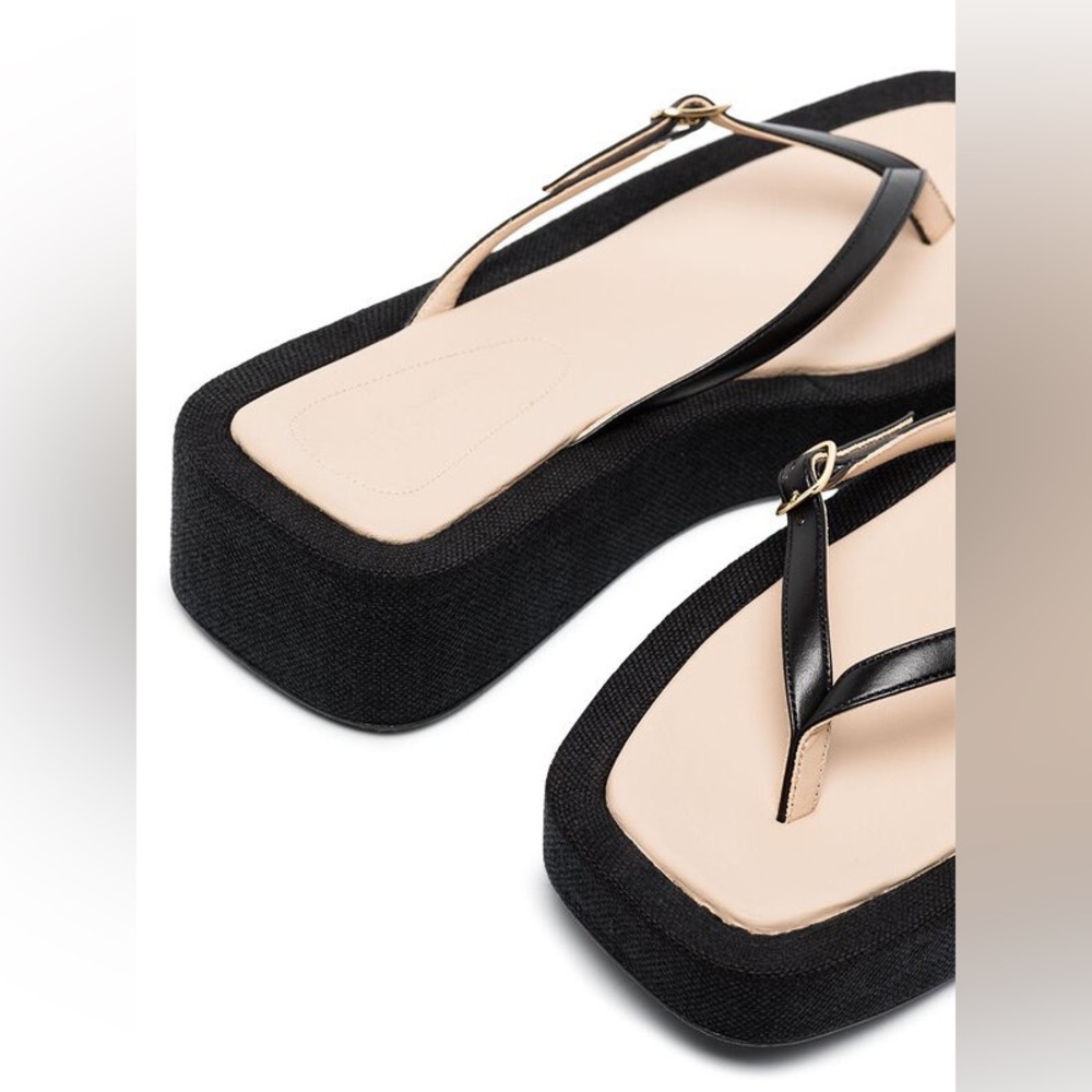 Jacquemus Les Tatanes Lin flatform platform flip flop sandal - Picture 5 of 8